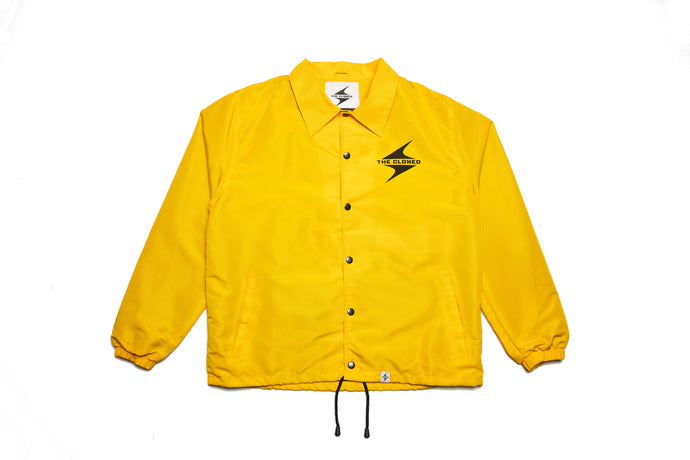  Yellow coach Jacket with Black Logo, Front Over View